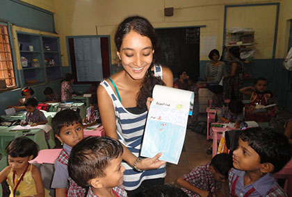 voluntario en la India